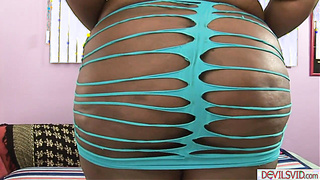 Big ass fat ebony milf sucking then fucking petite man