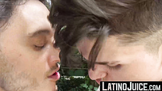 LatinoJuice.com - Hungry latino Nico Ruiz slurps Gabo and El Kevshos hot cum like soup