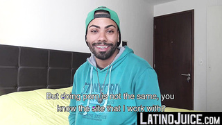 LatinoJuice.com - Bearded cute guy Thiago loves the flavor of my uncut boner and luscious cum