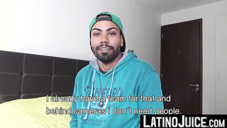 LatinoJuice.com - Bearded cute guy Thiago loves the flavor of my uncut boner and luscious cum
