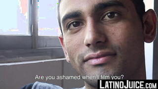 LatinoJuice.com - I covered erotic Joels beautiful face with my sticky load of hot cum