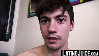 LatinoJuice.com - Beautiful boy Esteban gobbles my uncut cock and eats my sticky load of cum