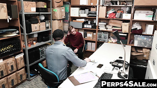 Perps4Sale.com - Slender twink thief seduces Hunk muscle guard for freedom