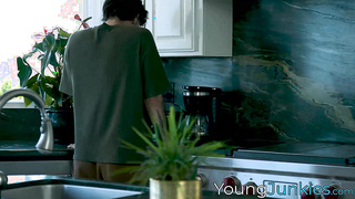 Tiny babe Selina Imai rides my swollen schlong until it bursts cum on her tits