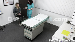 Naughty nurse Jessica Ryan teases Kyler Quinn into fucking with her and doctor
