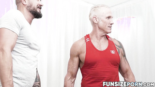 FunsizePorn.com - Twink Markus moans from dual penetration of DILFs Dallas Steele and Dolf Dietrich