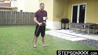 StepsonXXX.com - Handsome Taylor Reigns asshole and mouth receives hot cum from his stepbro and stepdad