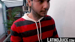 LatinoJuice.com - Pierced stud Chiwi Black swallows Latino gay Milo Star
