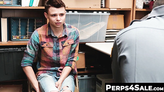 Perps4Sale.com - Cute Gay Twink Barebacked by Hot policeman for Stealing