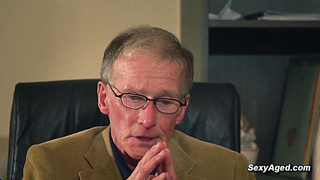 Old employer fucks blonde babe