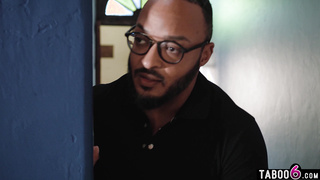 Ebony wife watches honeymoon sex tapes