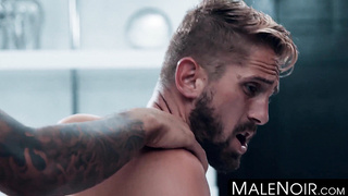 MaleNoir.com - Remy Cruze gets BBC sucked before fucking inked white boy raw