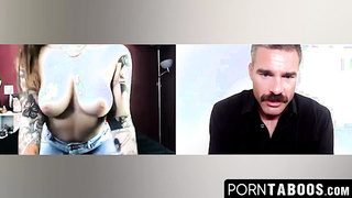 PornTaboos.com - Big tits inked Keisha Grey strips and stuffs her pussy with a massive dildo