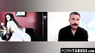 PornTaboos.com - Big tits inked Keisha Grey strips and stuffs her pussy with a massive dildo