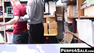 Perps4Sale.com - Blindfolded twink thief mouthfucked by kinky policeman