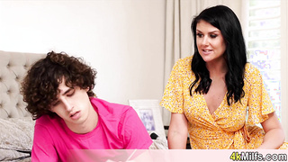 Busty stepmom helps me with my homework