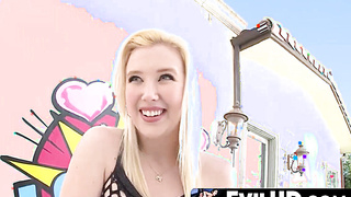 EvilHD.com - Sexy blonde chick Samantha Rone's outdoor anal drilling adventure