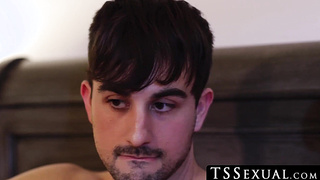 TSSexual.com - Lusty tbabe fucks her partner's ass and fills mouth with cum load