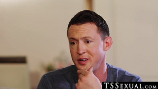 TSSexual.com - Seductive shemale lures stud into a deep rough anal pounding