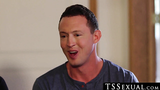 TSSexual.com - Seductive shemale lures stud into a deep rough anal pounding