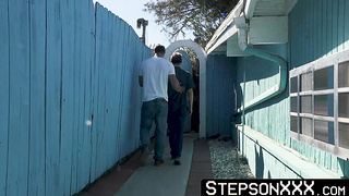 StepsonXXX.com - I wrestled my beefy stepdad Sean Duran into sucking my stiff dick