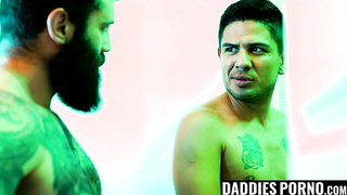 DaddiesPorno.com - DILF seduces stepson in the shower during a hot summer day