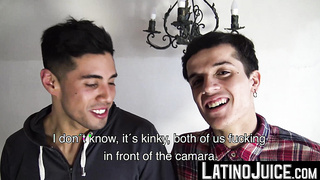 LatinoJuice.com - Latino Nicolas and Francis showered with my gooey cum after worshipping my cock