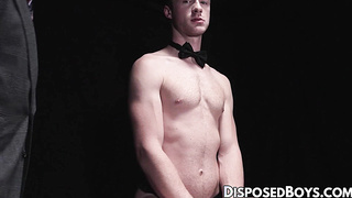 DisposedBoys.com - Inked studs Jack Dixon and Lance Charger spitroast Young sexy Cole Blue in an anal fucking session