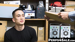 Perps4Sale.com - Twink bearded gay guard makes hunk suspect suck his cock