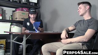 Perps4Sale.com - Tattooed stud Zak Bishop dominated horny officer Jace