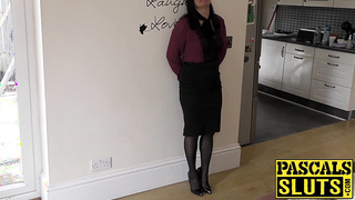 Domination hungry MILF Eva May gets intense rough throatfuck
