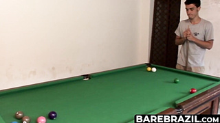 BareBrazil.com - Marcus P and Tj playing billiards turns to fucking session