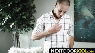 NextDoorXXX.com - Odin the jock strokes his thick cock for the camera