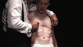 DisposedBoys.com - Sexy Serg Shepard shoots load while getting dildo fucked with daddy Felix Kamp