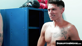 DisruptiveMovie.com - Christian Wilde dominates Troy Accola hard in steamy locker room