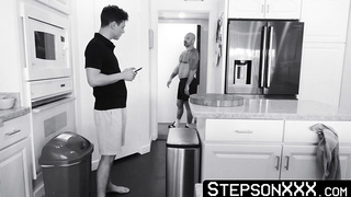 StepsonXXX.com - Honry twink Asher Day joins his gay stepdads in threesome