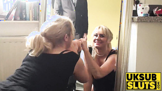 UKSubSluts.com - Sexy blonde mature's deepthroat and fat cock fucking