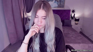 Busty Ukrainian teen flashes pussy