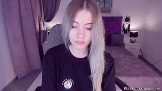 Busty Ukrainian teen flashes pussy