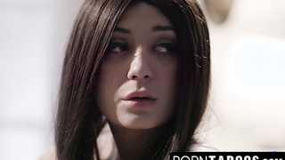 PornTaboos.com - Naughty stepdaughter Jojo Kiss gives a sloppy BJ then rides her stepdad