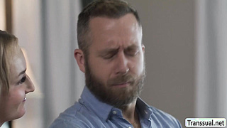 My bestfriends TS stepsister ride my big cock