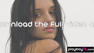 Petite amateur teen drops off her bikini