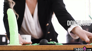 Stressed MILF boss made to squirt hard