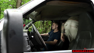 Christian Wilde fucks hitchhiker Logan Aarons