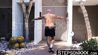 StepsonXXX.com - Inked daddy Jax Phonenix seduced by horny twink Asher Day