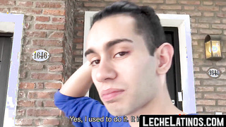 LecheLatinos.com - Straight Latino's first raw anal experience with a huge cock