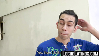 LecheLatinos.com - Straight Latino's first raw anal experience with a huge cock
