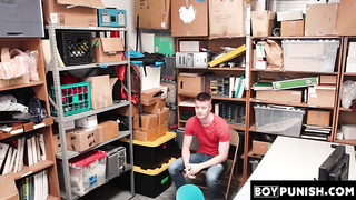 BoyPunish.com - Bearded security officer's intense pounding of a young thief's tight, eager ass in a steamy scene