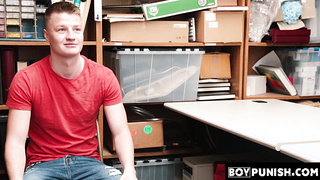 BoyPunish.com - Bearded security officer's intense pounding of a young thief's tight, eager ass in a steamy scene