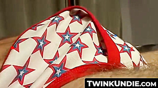 TwinkUndie.com - Kelly Cooper's creamy load stroke and powerful orgasm